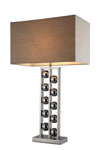 Modern Metal Table Lamp with Fabric Shade Decorative Lamp for Bedroom Living Room Use - Product Image 2