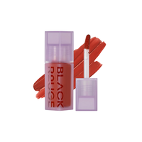 Kit de Brillo Labial en Gel de Doble Capa Velvet de Black Rouge Coreano para Mujer, 2 DL07, Altamente Pigmentado, Hidratante, Larga Duración, Rojo Fauvista