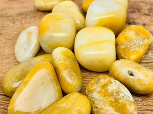 Piedras de jade amarillo pulido para decoración del hogar, rocas de cristal Feng Shui - Product Image 2
