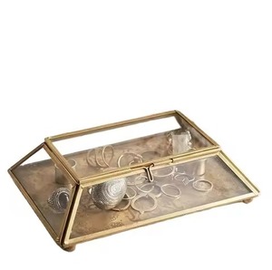 Stylish Metal Jewelry Box Organizer <b>Storage</b> for Rings Earrings Necklace Accessories <b>Dressing</b> <b>Table</b> - Product Image 1