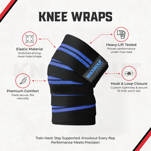 Bandes de compression élastiques robustes pour genoux, soutien pour la musculation, les squats, les soulevés de terre, l'haltérophilie, équipement de gym, entraînement, soutien des genoux - Product Image 6
