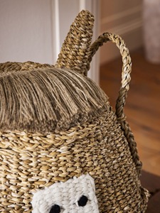 <b>Woven</b> seagrass <b>basket</b> in the shape of a pig Handmade Storage <b>Basket</b> Wholesale eco-friendly Made in Viet Nam - Product Image 5