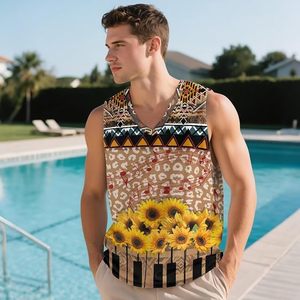 Camiseta Deportiva Personalizada con Cuello en V para Hombre, Tejido Ligero de Alto Rendimiento, Sin Mangas, para Gimnasio, Entrenamiento, Running, Ciclismo, Fitness - Product Image 1