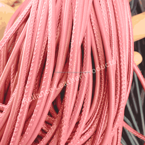 Reliance Leather Products Round Stitched Leather Cord Bracelet 925 Silver Plated with Emerald Customizable DIY Craft Supplies - Product Image 6