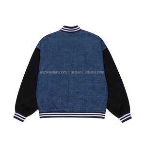 เสื้อแจ็คเก็ตวาร์ซิตี้ผู้ชาย แขนผ้าขนสัตว์ แต่งลายปักเชนิลล์  แบบตัวอักษร  สำหรับนักศึกษา - Product Image 4