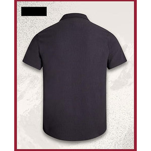 Camiseta Oversize con Cuello Camp Collar, Manga Larga, Estilo Moderno, Streetwear, de Alta Calidad para Hombre - Product Image 3