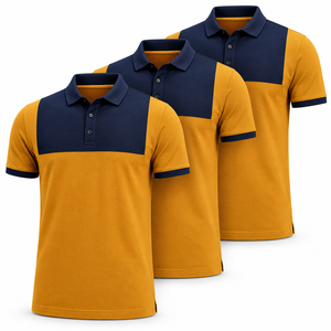 Polo classique personnalisé avec logo brodé, col contrastant, tissu jersey tricoté, pour uniforme, vente en gros sous marque privée - Product Image 2