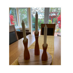 Bougeoir en bois de qualité supérieure Rustique Fait à la main Look Vintage pour la décoration intérieure pour la pièce maîtresse de Table de Noël dans le salon Chambre - Product Image 1