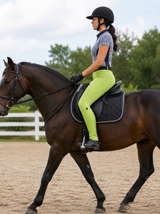 Leggings d'équitation pour femmes, taille haute, collants d'équitation avec grip en silicone, extensibles, respirants, pantalons de performance pour l'équitation - Product Image 5