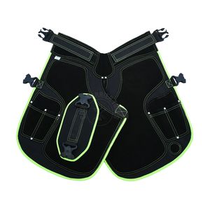 Tablier de fermeur robuste en cuir et toile, nouveau style, avec porte-clous magnétique, poches pour couteaux, ajustement réglable - Product Image 1