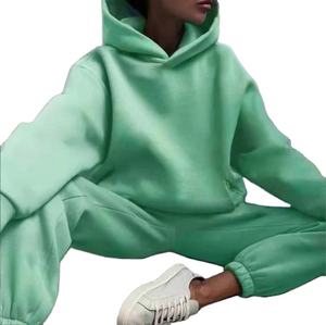 Survêtement Femme Ensemble deux pièces Hiver Chaud Hoodies + Pantalon Pullovers Sweatshirts Femme Jogging Femme Vêtements Sports Suit Outfits - Product Image 3