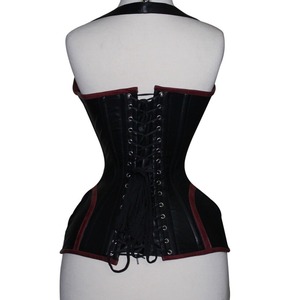 Women's Goth <b>Punk</b> Plus-Size Zipper Leather Lace Corset Shapewear Hip Enhancer Satin Fabric Quick Dry Firm Control Seamless - Product Image 1