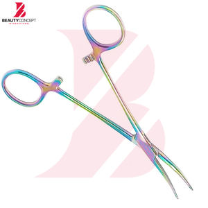 Instruments chirurgicaux manuels réutilisables, forceps hémostatiques Kelly 5.5 à verrouillage avec poignée Rainbow, meilleur fournisseur - Product Image 6