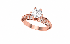 Anillo de compromiso de oro macizo de 18k personalizado con diamante cultivado en laboratorio, certificado IGI, corte redondo, joyería fina, alianzas de boda para mujer - Product Image 5