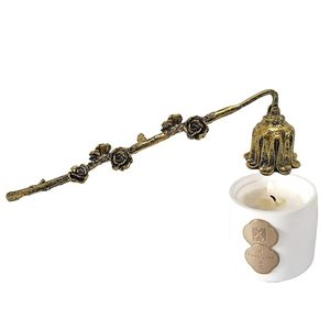 Bâton chauffe-bougie en laiton avec motif rose pour l'aromathérapie et la décoration intérieure - Product Image 4
