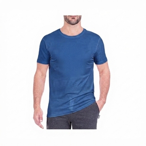 T-shirt col rond en coton 100% tissé, couleurs unies, coupe classique, respirant, qualité supérieure, avec logo et étiquettes personnalisés - Product Image 4