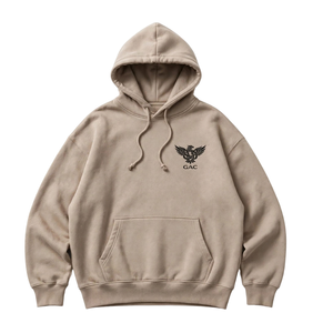 เสื้อฮู้ดดี้ปักลายผ้าฝ้าย 100% ทรงหลวม ซักแล้ว ให้เอฟเฟกต์วินเทจ มีเชือกผูก กระเป๋าจิงโจ้ แขนยาว ปลายแขนริบ แต่งขอบเสื้อแบบริบ สไตล์สตรีทแวร์ - Product Image 1