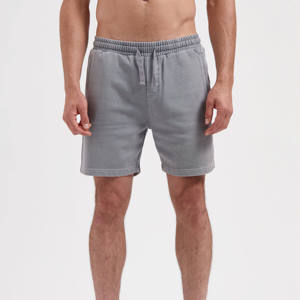 Shorts Bermuda en Coton Gris Uni pour Homme, Taille Élastique, Poches Décontractées, Respirant, Taille Mi-Haute, Short de Sport - Product Image 3