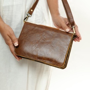 กระเป๋าถือหนังวัวขนสัตว์มีสไตล์สำหรับผู้หญิงกระเป๋าสะพายข้างกระเป๋าตกแต่งด้วยดอกไม้แท้กระเป๋าช้อปปิ้งสุดหรู - Product Image 4