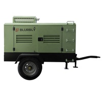 Machine de compresseur d'air à vis Diesel Portable de haute qualité pour l'exploitation minière 12 bars 285-385 CFM 380V tension moteur pompe Air fin noyau