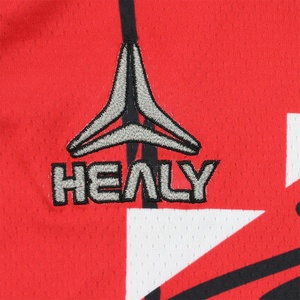 Maillot de basket-ball rouge personnalisé Healy, unisexe, adulte, sans manches, impression sublimée, Star Fusion Academy 24, évacuation de l'humidité - Product Image 4