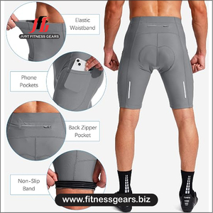 High Performance Eco-Friendly Breathable Spandex/Polyester <b>Cycling</b> <b>Shorts</b> Customizable Options Men-<b>Padded</b> Comfort Quick Dry - Product Image 4