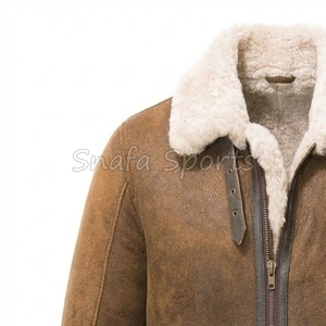 Nouvelles vestes imperméables en cuir de mouton et fourrure de qualité supérieure pour hommes, chaudes et épaisses, collection Automne/Hiver 2026 - Product Image 4