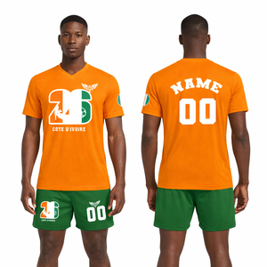 Conjunto de Uniforme de Fútbol Estilo Costa de Marfil Personalizado 2026, Uniforme de Fútbol para Hombre, Transpirable, de Secado Rápido, Kit de Entrenamiento, Venta al Por Mayor - Product Image 1