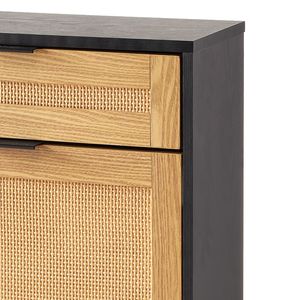 Mobiletto Portascarpe Moderno in Rattan con 3 Cassetti per Organizzazione Salvaspazio nell'Ingresso - Product Image 4