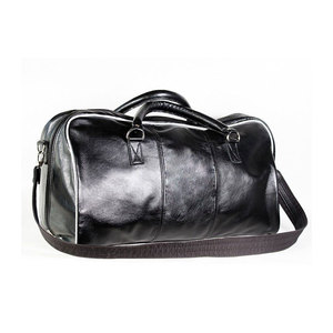 Large Capacity Genuine <b>Leather</b> Duffle <b>Bag</b> Solid Color Zipper Closure Casual Gym Fitness <b>Bag</b> <b>Soft</b> Handle Adjustable Strap - Product Image 4
