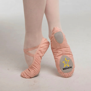 MBAANI Soft Ballet <b>Shoes</b> Women Satin Upper Cotton Lining Rubber Sole Flat Dance Training Footwear - Product Image 4