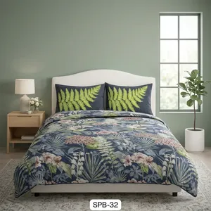 Elegante Juego de Sábanas Azul Cielo 7D, Hecho con Microfibra de 125 GSM, Ecológico y Duradero para Uso en Dormitorios en Todas las Estaciones - Product Image 3