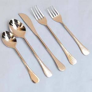 Royal Rose <b>Gold</b> Stainless Steel Flatware Set with Round Modern Handle Design High Quality <b>Mirror</b> Polished Eco-Friendly 100 Pcs - Product Image 4