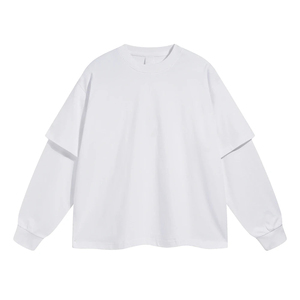 Camiseta de Manga Larga para Hombre, 100% Algodón Felpa |   220 GSM Ecológico de Secado Rápido |   Ropa Urbana con Estampado Personalizado |   Logotipo Personalizado al por Mayor - Product Image 2
