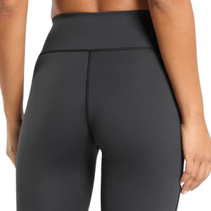 Women's High Waisted V Cut Waistband <b>Seamless</b> <b>Leggings</b> Charcoal Black Squat Proof Yoga Pants for Professional Gym and Sportswear - Product Image 6
