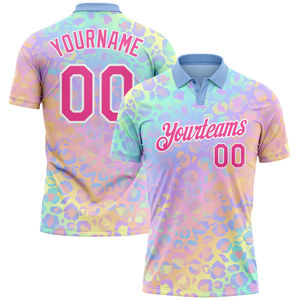 Compre Camisetas Polo Deportivas de Golf con Sublimación 3D Completa en Rojo, Blanco y Azul Marino, Diseño Nuevo y Personalizado, Precio Económico, OEM - Product Image 3