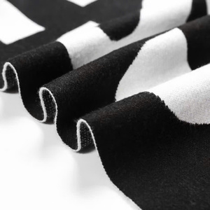 Unisex RHEIA Letter Print Scarf – Stylish Gray & White Design - Product Image 5