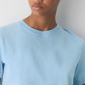 T-shirt élégant pour femme en jersey de coton doux, décontracté, confortable, respirant, idéal pour l'été, vente en gros à prix abordable - Product Image 2