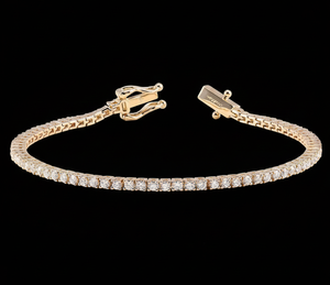 Bracelet tennis en moissanite glacée fantaisie, matrice de diamants, argent sterling 925, finition premium - Product Image 1