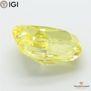 Diamant de laboratoire CVD taille coussin, couleur jaune vif fantaisie, clarté VS2, 4,51 carats, avec certificat IGI, parfait pour une bague de rêve - Product Image 4