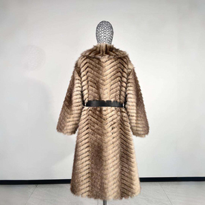 Premium Women's Eco-Friendly Faux Fox Fur Hooded <b>Coat</b> Regular Sleeve Winter Fashion Custom Branding OEM/ODM Wholesale - Product Image 2