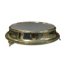 ขาตั้งเค้กโลหะทองเหลืองคุณภาพโรงงาน พร้อมดีไซน์เคลือบเงิน สำหรับจัดวางอาหารบนโต๊ะโรงแรม ใช้ตกแต่งและเสิร์ฟ - Product Image 4