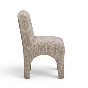 Modern Fabric <b>Dining</b> <b>Chair</b> Upholstered Side <b>Chair</b> <b>Beige</b> Patterned Seat Back <b>Chair</b> for Home Hotel Restaurant - Product Image 2