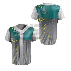 Camiseta de Béisbol Personalizada para Equipos Profesionales y Amateur. Nombre y Número de Jugador Personalizados. Camiseta cómoda de manga corta 100% poliéster - Product Image 3