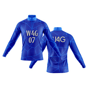 Maillot de cyclisme pour hommes à manches longues, coupe-vent, respirant, séchage rapide, léger, en tissu extensible Spandex/Polyester - Product Image 1