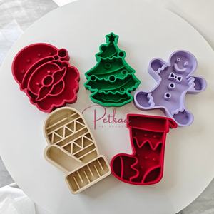 Mangkuk Makanan Anjing Silikon Anti-Racun, Alas Jilat Anjing Anti-Selip, Hadiah Natal untuk Hewan Peliharaan - Product Image 1