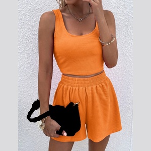 Conjunto Deportivo de Dos Piezas con Estampado para Mujer, Ropa Casual de Verano, Transpirable, Antiestático, 100% Algodón, Precios al por Mayor - Product Image 6
