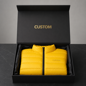 Dernière collection 2026 : Doudoune jaune pour homme, col montant, fermeture éclair, coupe-vent, décontractée, hiver, en polyester synthétique isolé - Product Image 5