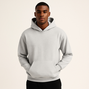 High Quality Thick Cotton Oversized Hoodie Unisex Blank Fleece Sweatshirt Custom Logo Boxy Pullover for Men and Women - Product Image 5