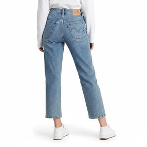 Jeans de mezclilla azules para mujer, novedades 2026, pantalones acampanados de mezclilla a la moda, logotipo personalizado, jeans de campana alta para mujer - Product Image 2